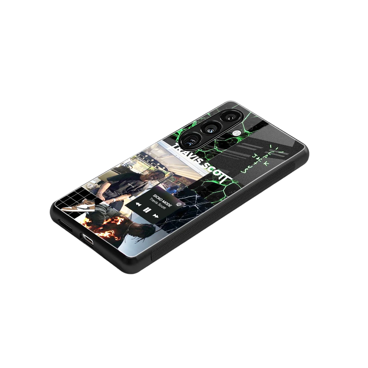 Travis Scott stylish phone case for samsung galaxy s25 fe | glossy glass and slim fit