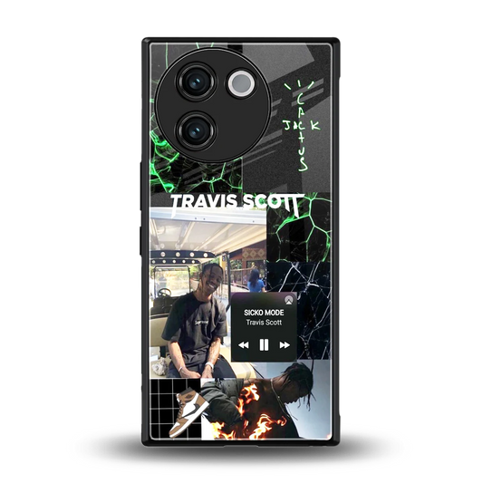 Travis Scott back phone cover | glass case for vivo v30e