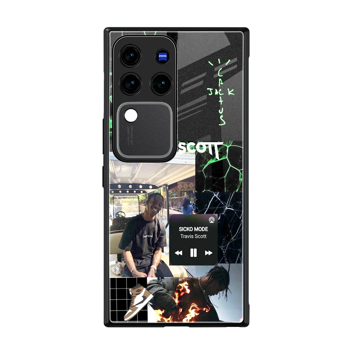 Travis Scott back phone cover | glass case forvivo v30 pro