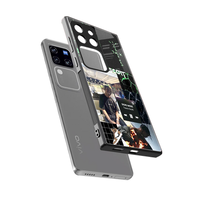 Travis Scott sleekvivo v30 pro cover with tempered glass back and TPU edges