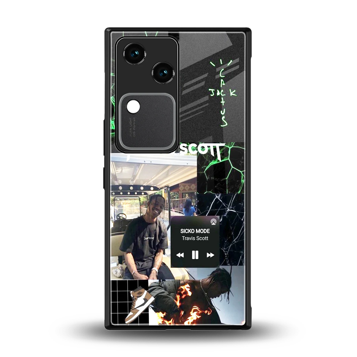 Travis Scott back phone cover | glass case for vivo v30