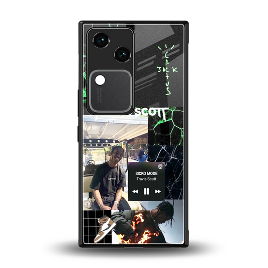 Travis Scott back phone cover | glass case for vivo v30