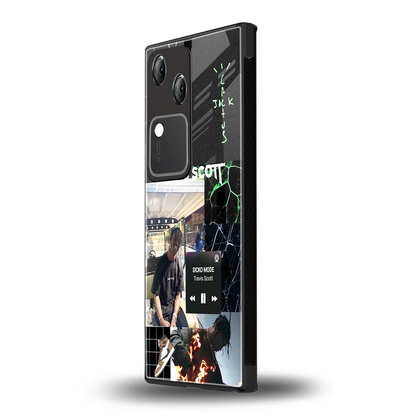 Travis Scott vivo v30 mobile cover | shockproof glass phone case