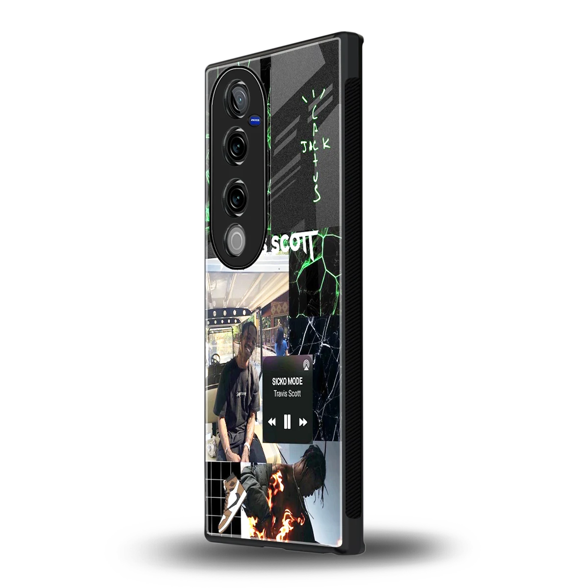 Travis Scott vivo v40 pro mobile cover | shockproof glass phone case