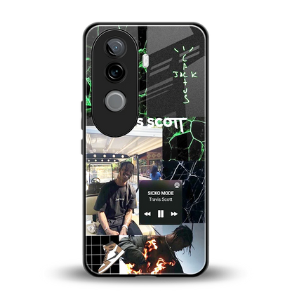 Travis Scott back phone cover | glass case for vivo v40e