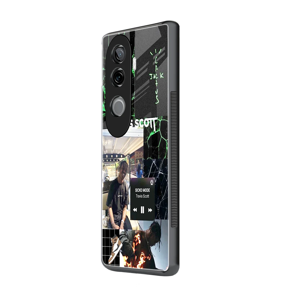 Travis Scott vivo v40e mobile cover | shockproof glass phone case
