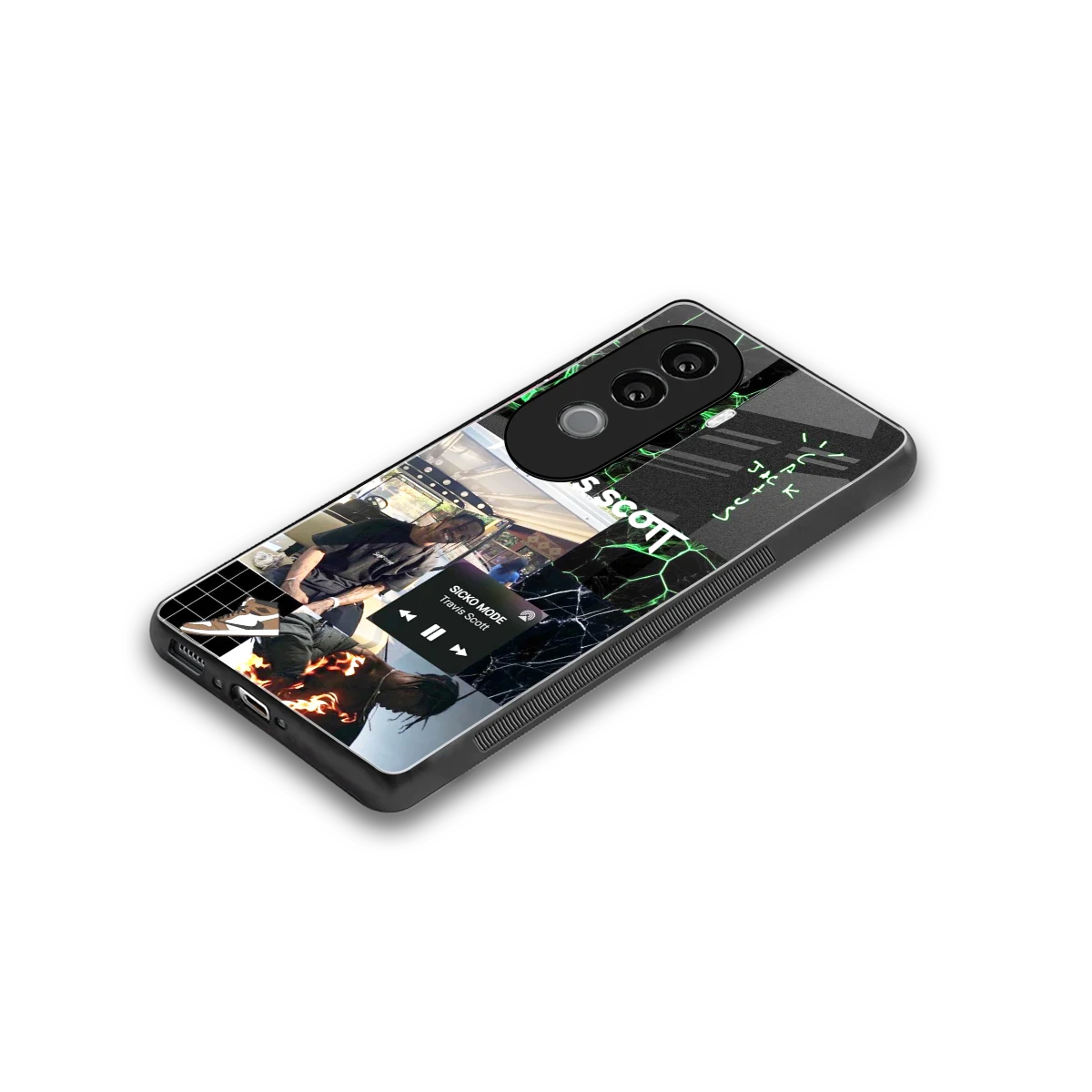 Travis Scott stylish phone case for vivo v40e | glossy glass and slim fit