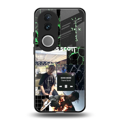 Travis Scott back phone cover | glass case for vivo v50