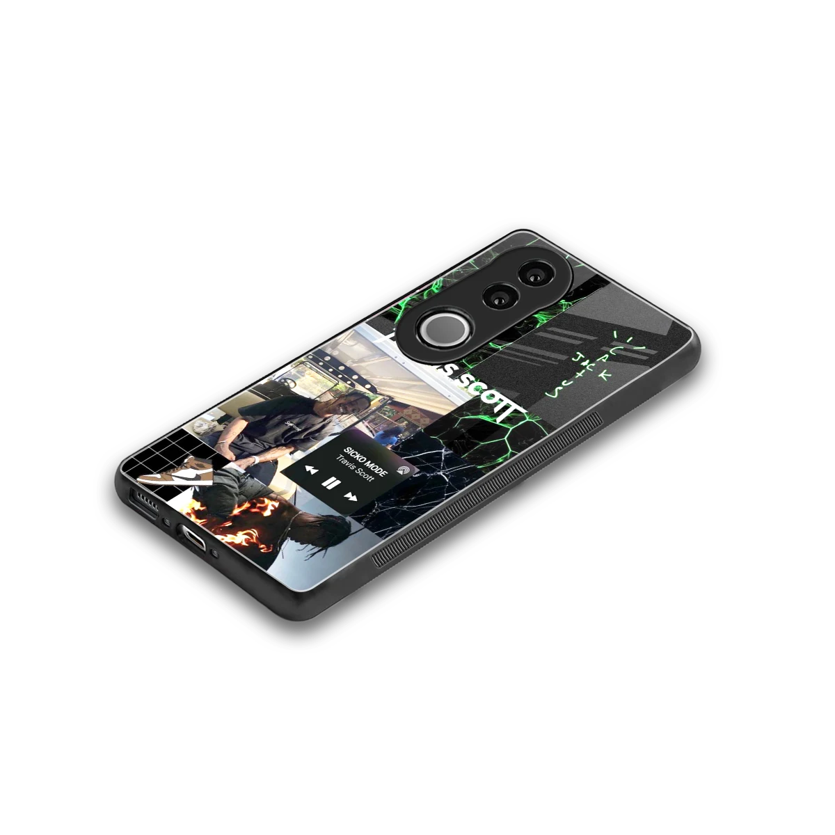 Travis Scott stylish phone case for vivo v50 | glossy glass and slim fit