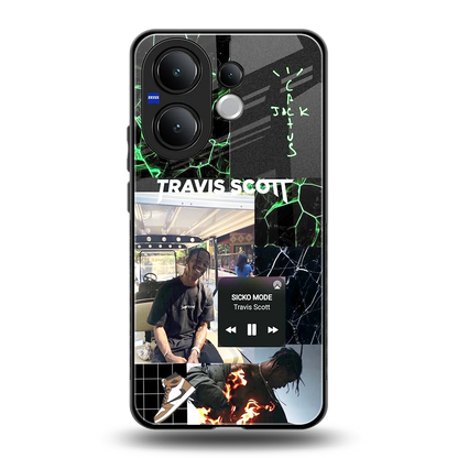 Travis Scott back phone cover | glass case for vivo v60