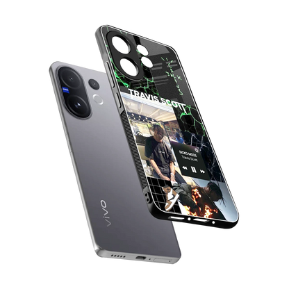 Travis Scott sleek vivo v60 cover with tempered glass back and TPU edges