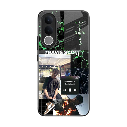 Travis Scott back phone cover | glass case for vivo v70 fe