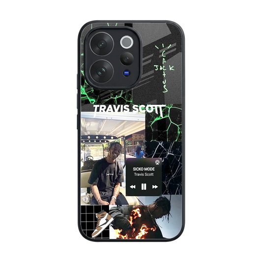 Travis Scott back phone cover | glass case for vivo v70