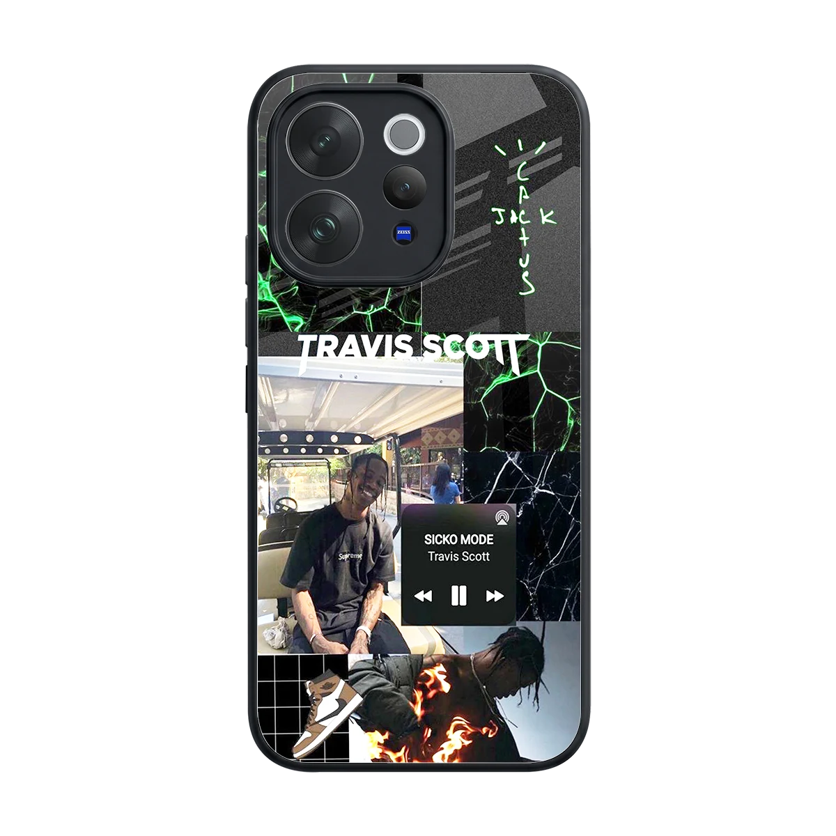 Travis Scott back phone cover | glass case for vivo v70 elite