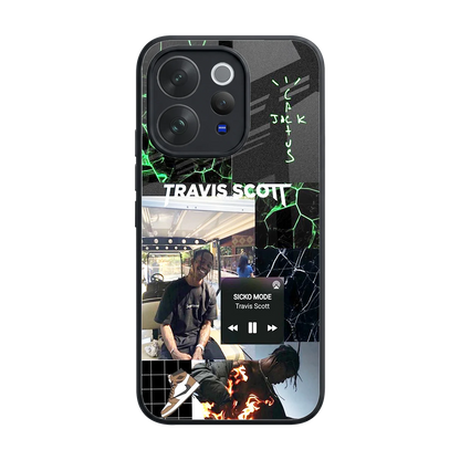 Travis Scott back phone cover | glass case for vivo v70 elite