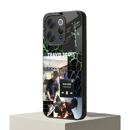 Travis Scott vivo v70 mobile cover | shockproof glass phone case