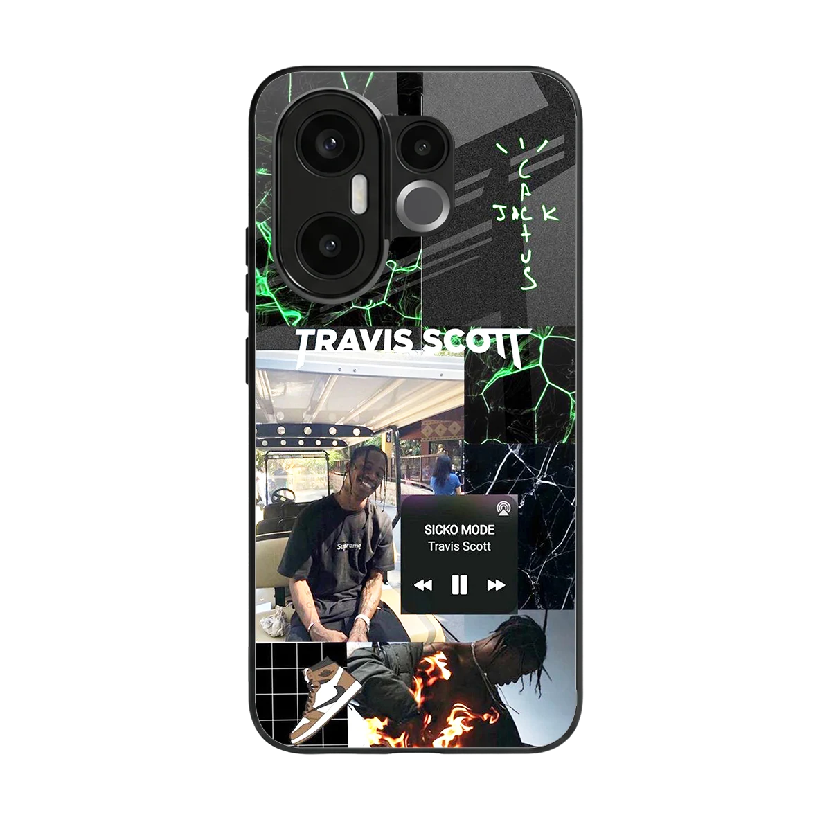 Travis Scott back phone cover | glass case for vivo x200 fe