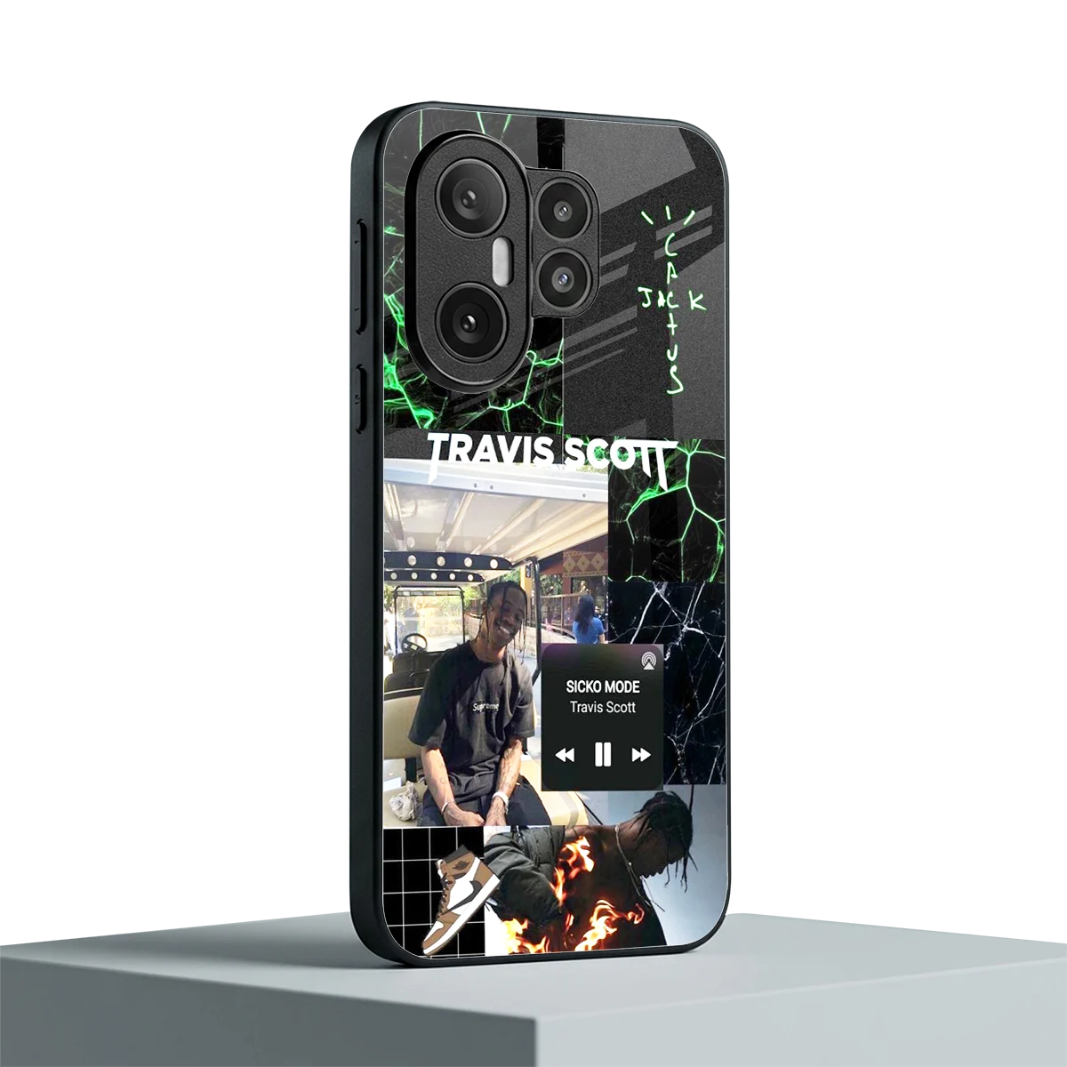 Travis Scott vivo x200 fe mobile cover | shockproof glass phone case