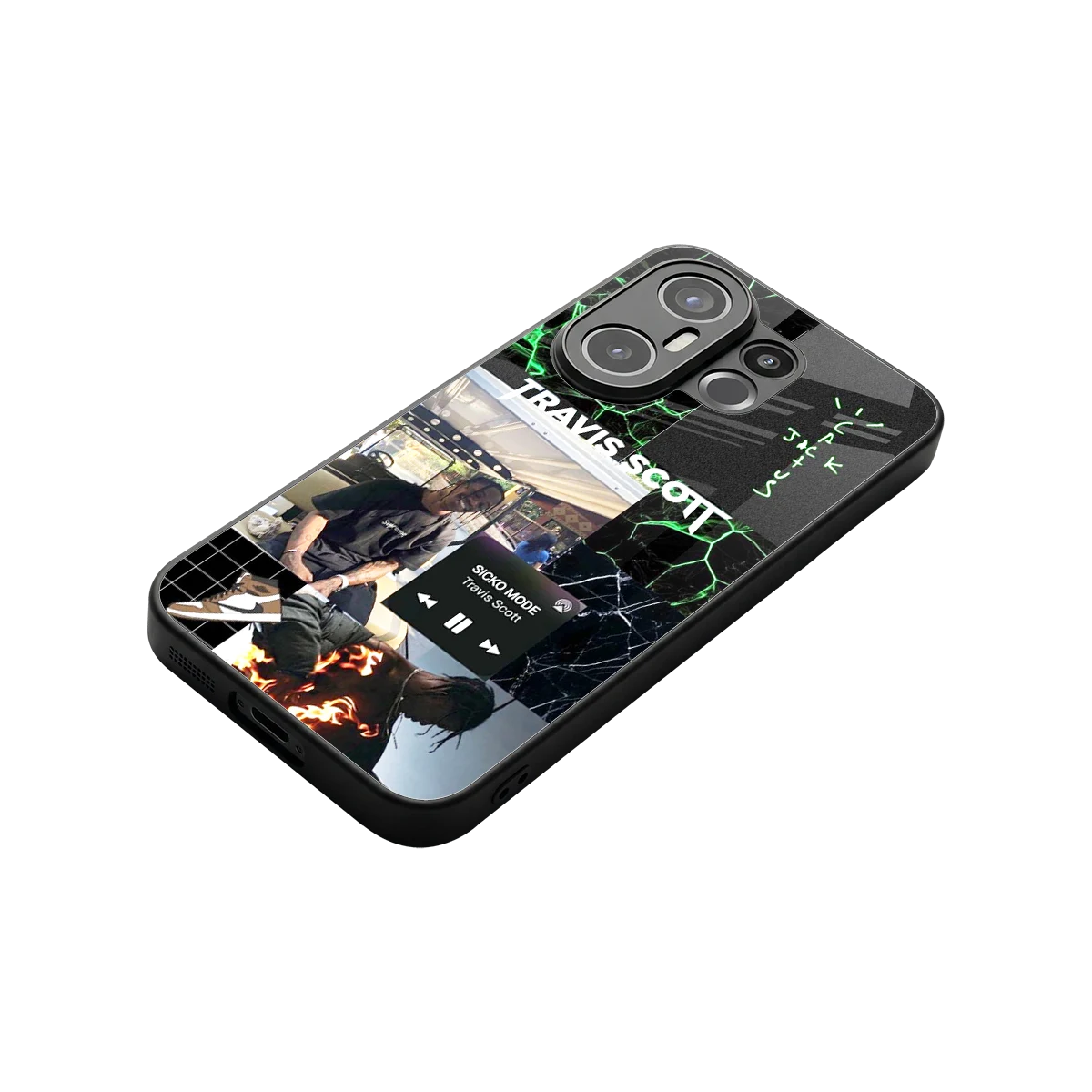 Travis Scott stylish phone case for vivo x200 fe | glossy glass and slim fit