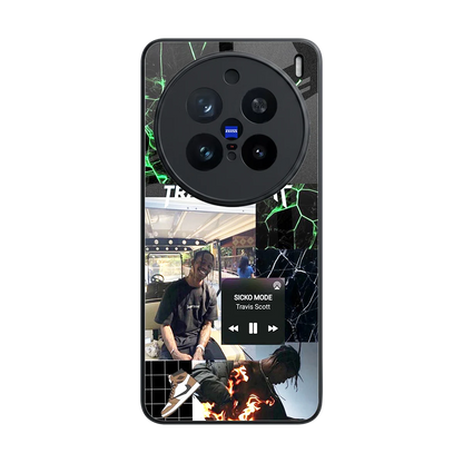 Travis Scott back phone cover | glass case for vivo x200 pro