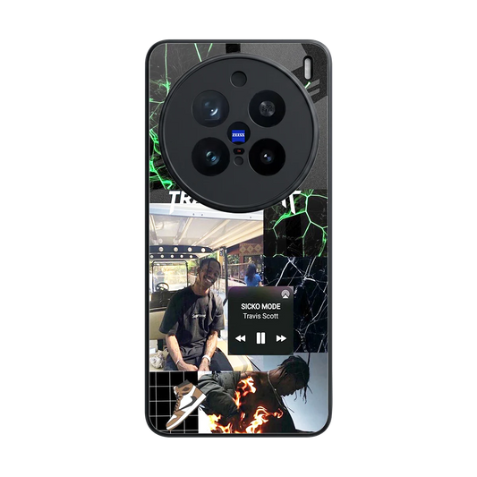 Travis Scott back phone cover | glass case for vivo x200 pro