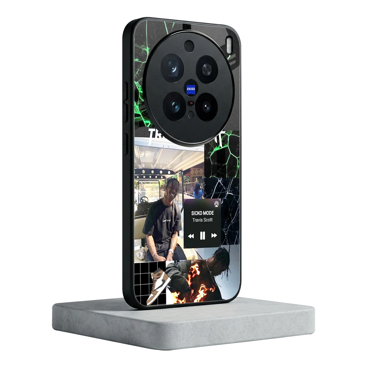 Travis Scott vivo x200 pro mobile cover | shockproof glass phone case