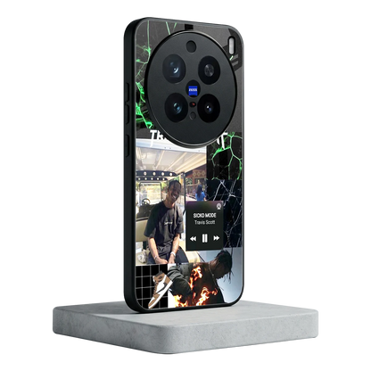 Travis Scott vivo x200 pro mobile cover | shockproof glass phone case