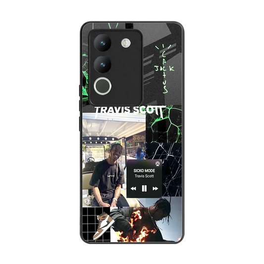 Travis Scott back phone cover | glass case for vivo y200 5g