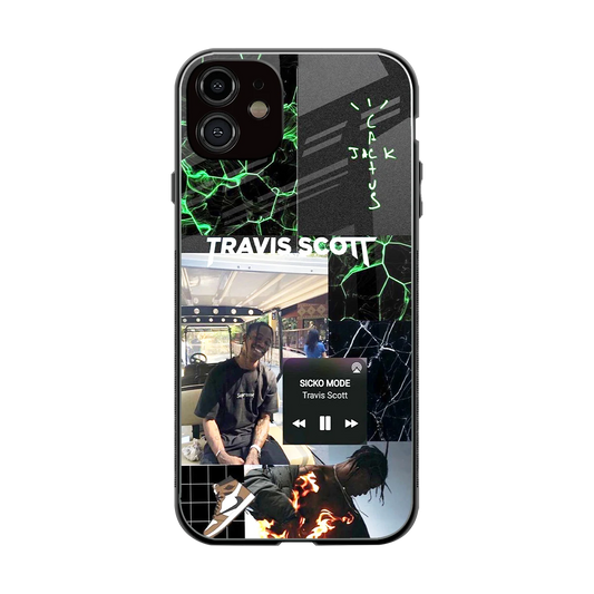 Travis Scott back phone cover | glass case for iphone 12