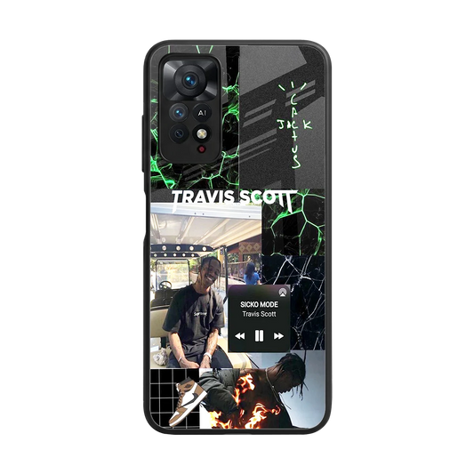 Travis Scott back phone cover | glass case for redmi note 11 pro