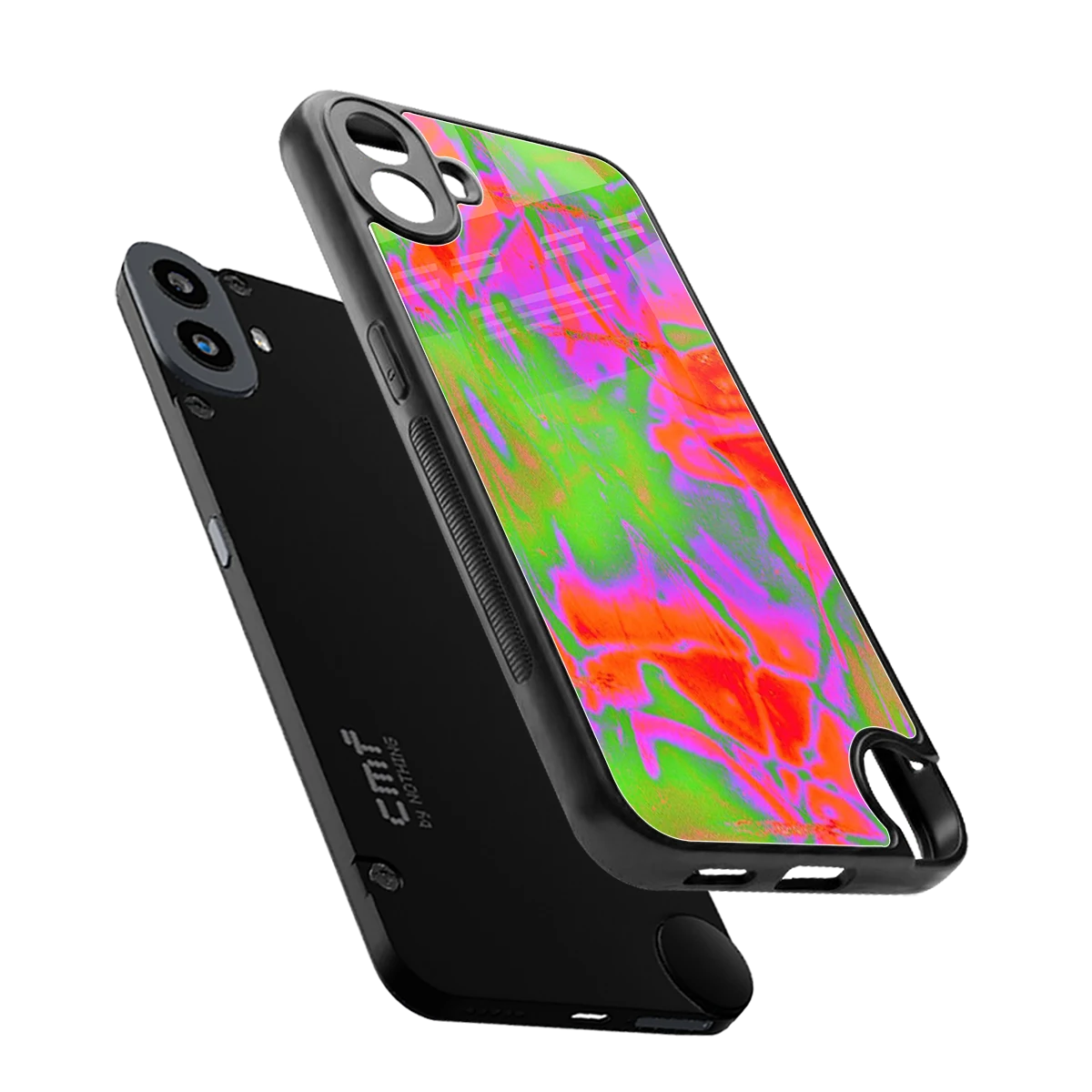 Triple Glow sleek cmf nothing phone 1 cover with tempered glass back and TPU edges