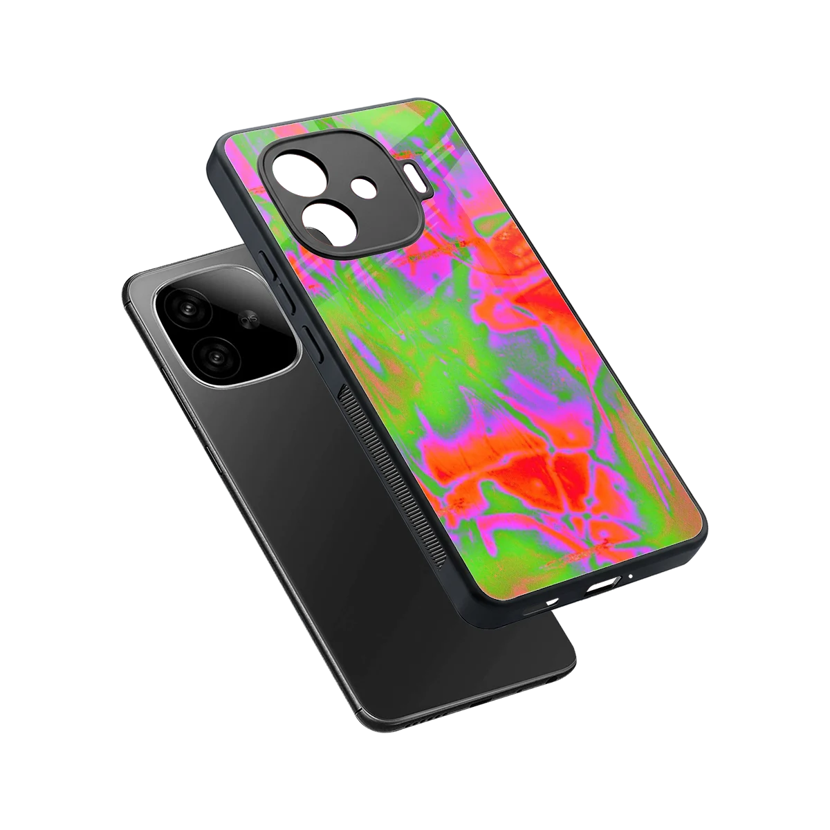 Triple Glow sleek iqoo neo 10r 5g cover with tempered glass back and TPU edges