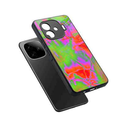 Triple Glow sleek iqoo neo 10r 5g cover with tempered glass back and TPU edges