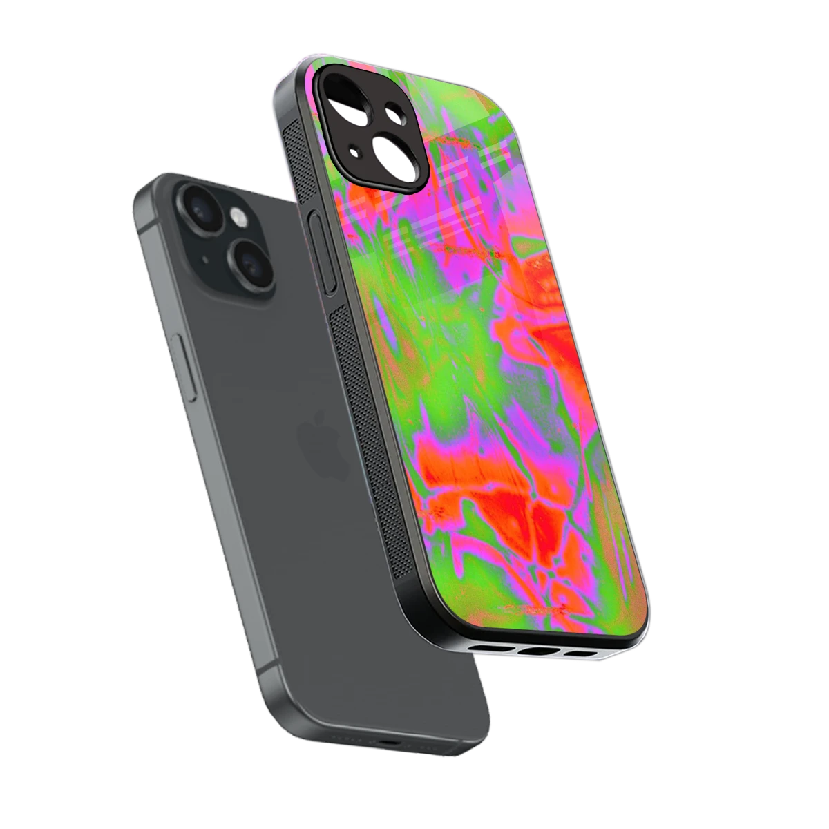 Triple Glow sleek iphone 13 cover with tempered glass back and TPU edges