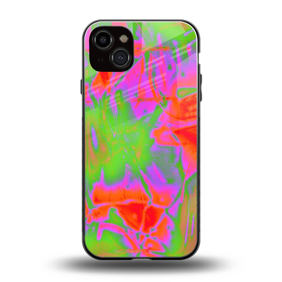Triple Glow back phone cover | glass case for iphone 14 plus