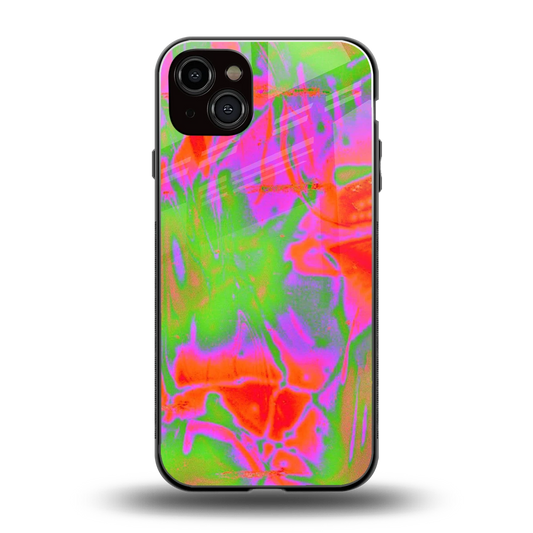 Triple Glow back phone cover | glass case for iphone 14 plus