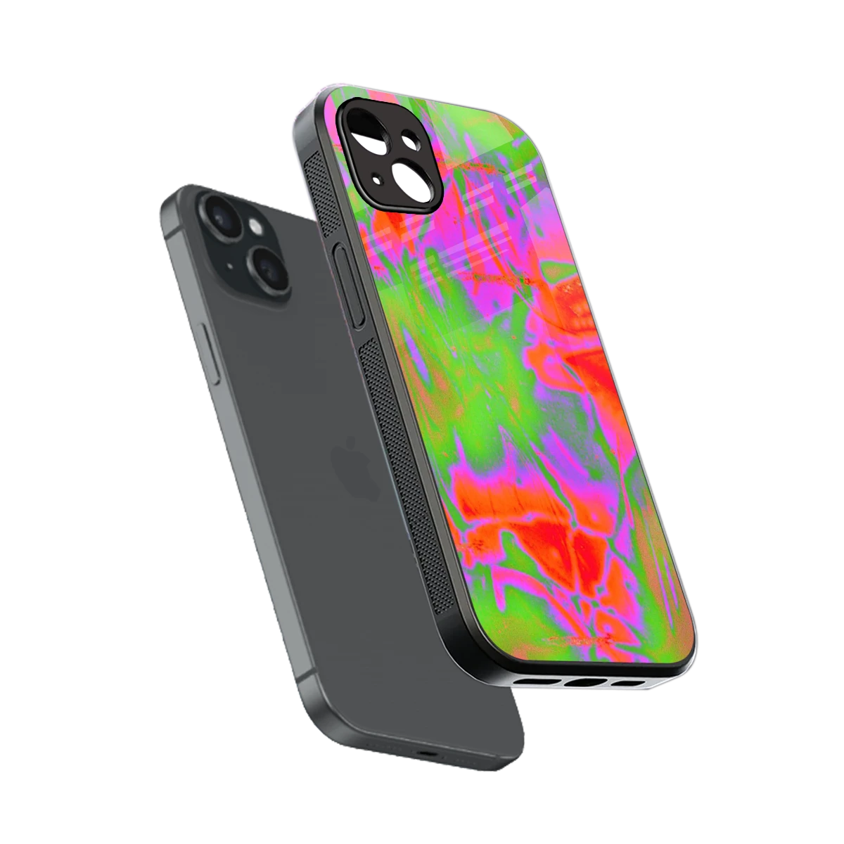 Triple Glow sleek iphone 14 plus cover with tempered glass back and TPU edges