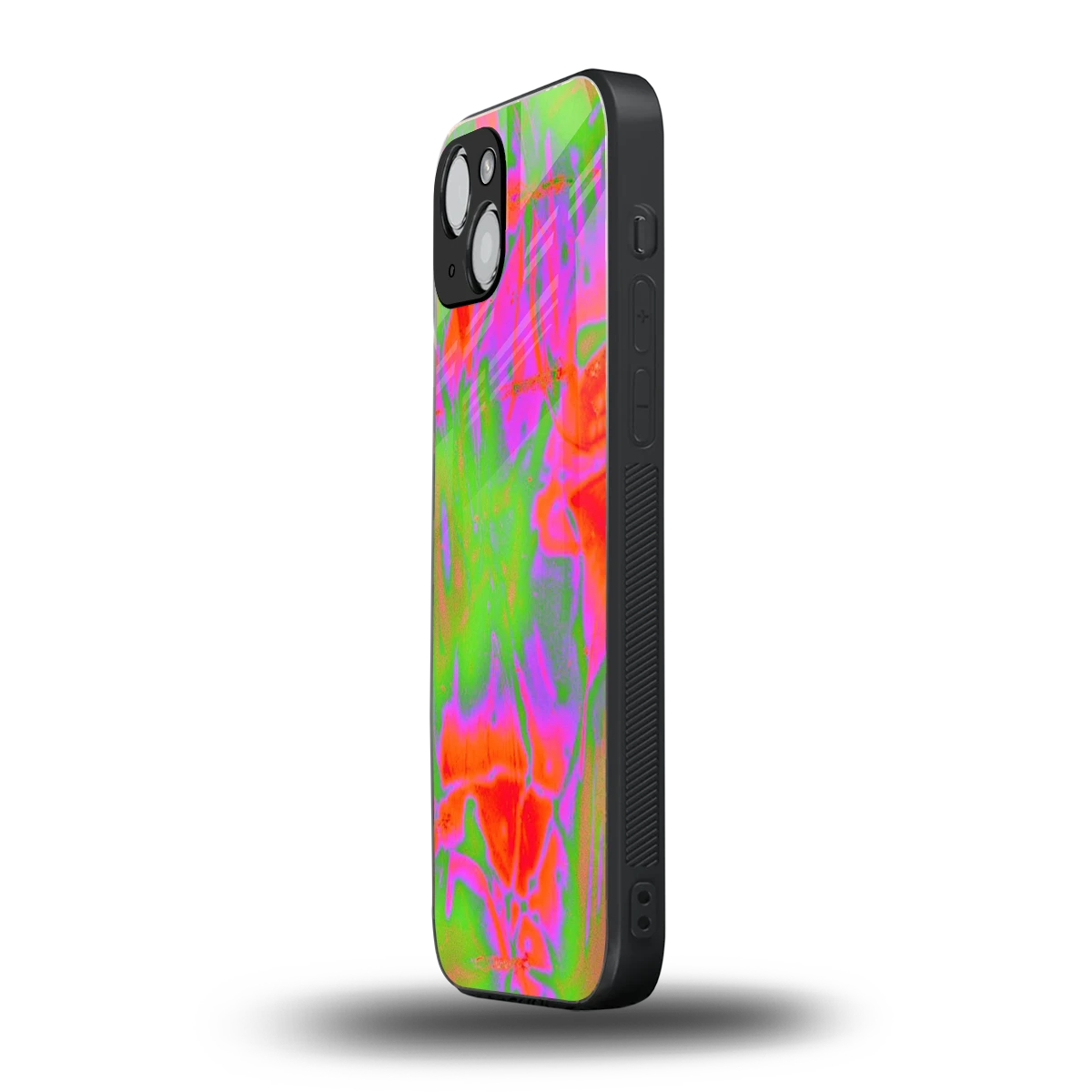 Triple Glow iphone 14 plus mobile cover | shockproof glass phone case
