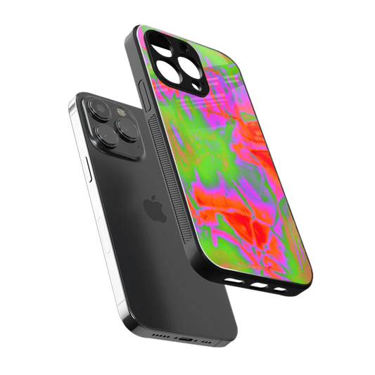 Triple Glow sleek iphone 15 pro max cover with tempered glass back and TPU edges