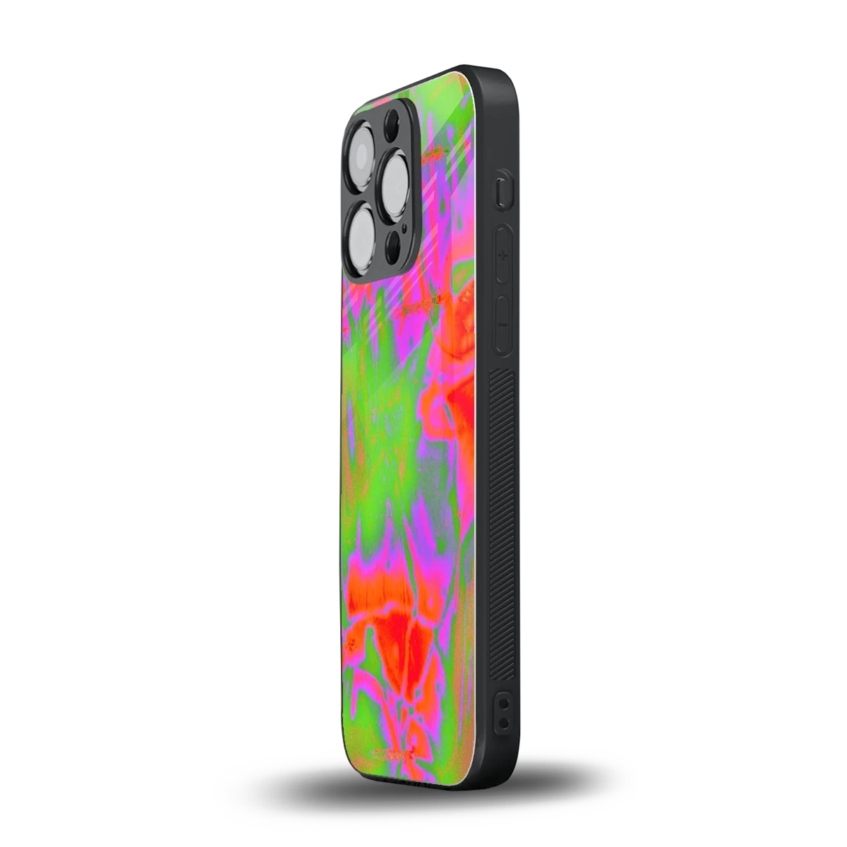 Triple Glow iphone 15 pro mobile cover | shockproof glass phone case