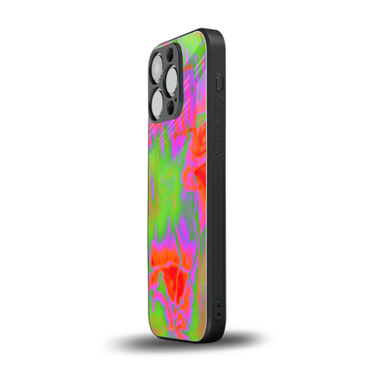 Triple Glow iphone 15 pro mobile cover | shockproof glass phone case