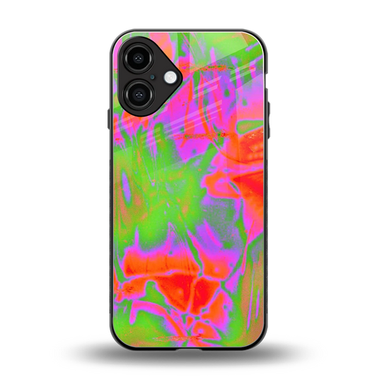 Triple Glow back phone cover | glass case for iphone 16 plus
