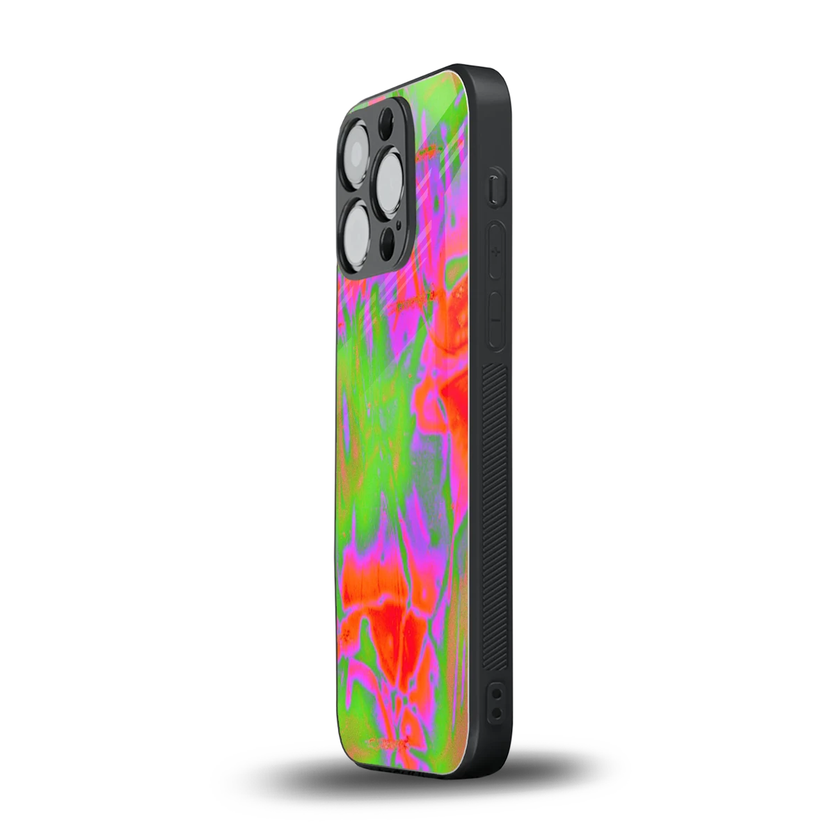 Triple Glow iphone 16 pro mobile cover | shockproof glass phone case