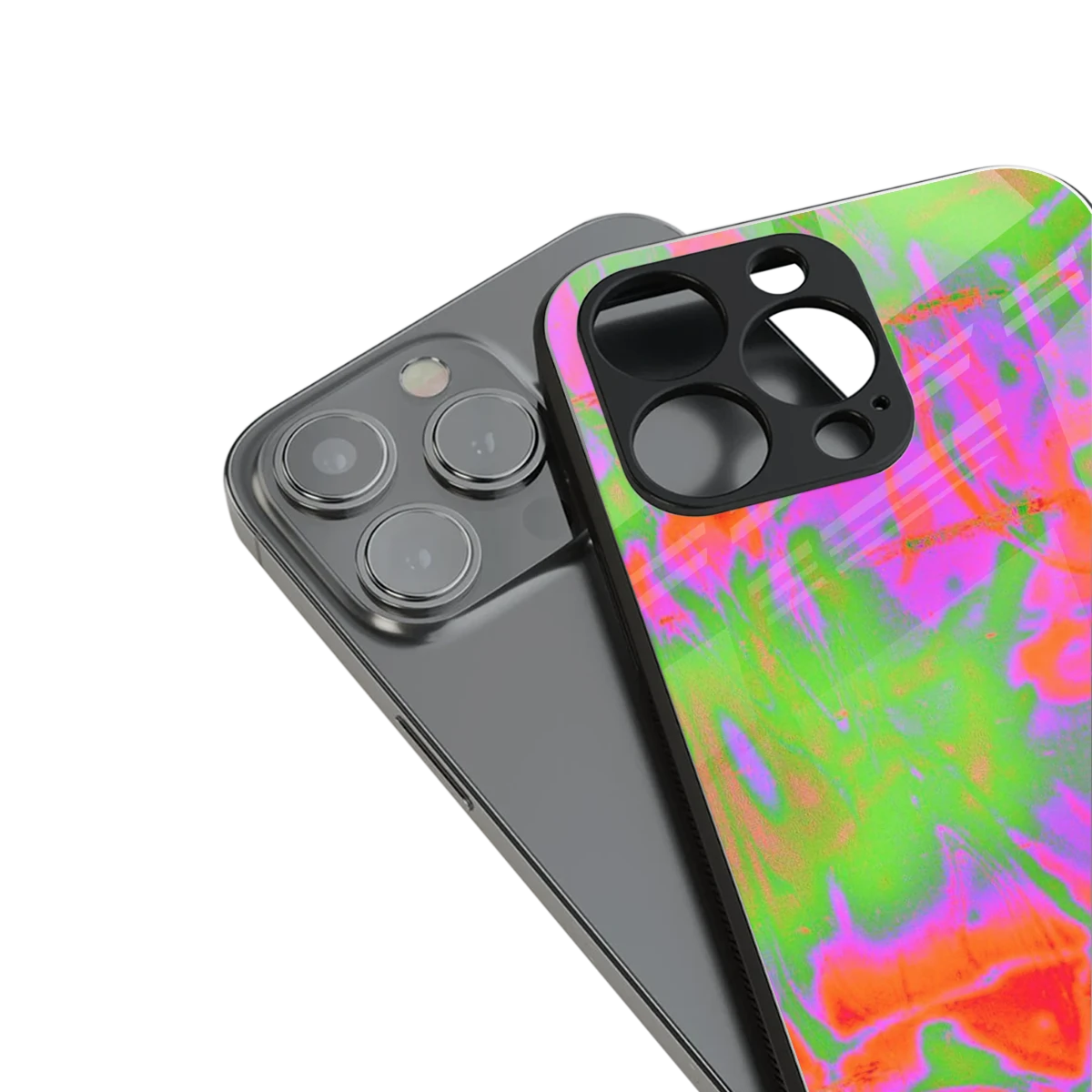 Triple Glow stylish phone case for iphone 14 plus | glossy glass and slim fit