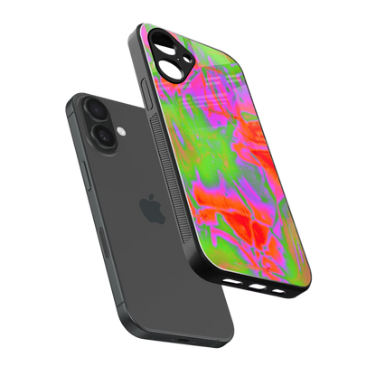 Triple Glow sleek iPhone 16 cover with tempered glass back and TPU edges