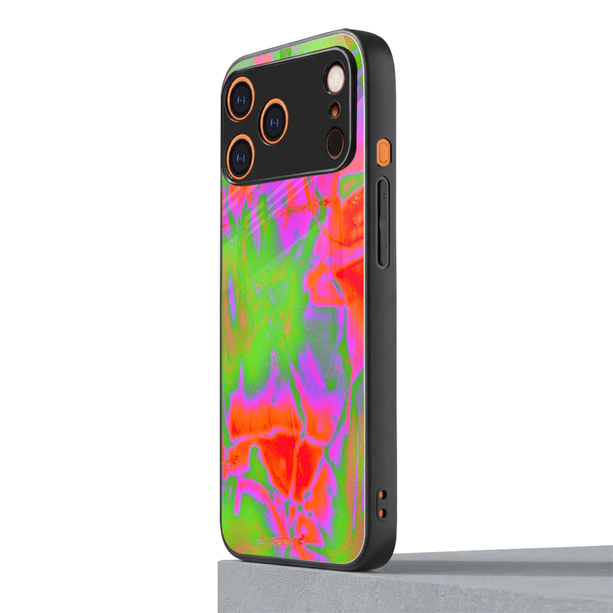 Triple Glow iphone 17 pro mobile cover | shockproof glass phone case