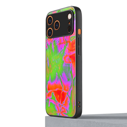 Triple Glow iphone 17 pro mobile cover | shockproof glass phone case