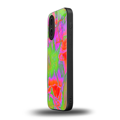 Triple Glow iphone 17 mobile cover | shockproof glass phone case