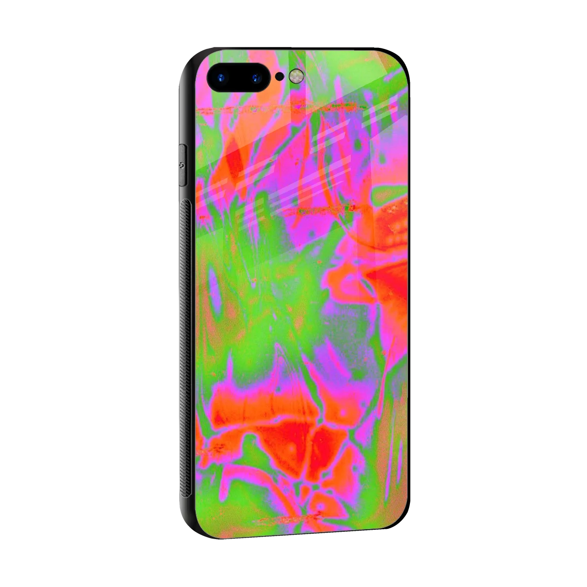 Triple Glow sleek iphone 8 plus cover with tempered glass back and TPU edges