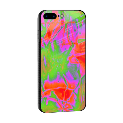 Triple Glow sleek iphone 8 plus cover with tempered glass back and TPU edges
